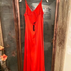 Vibrant Red Maxi Dress